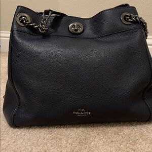 Coach Midnight Blue Leather Bag